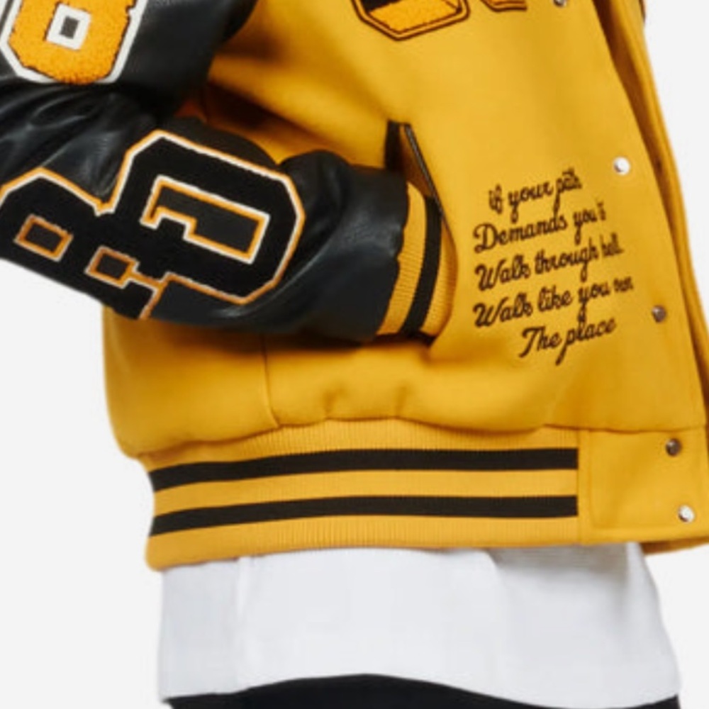 Yellow and Black Varsity Jacket